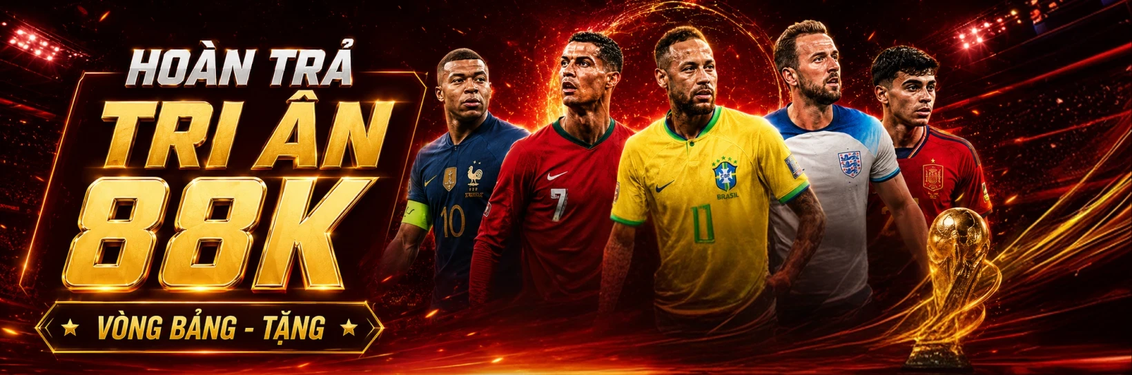 3BET Phát Thưởng Độc Quyền World Cup - Tri Ân Vòng Bảng Tặng 88K
